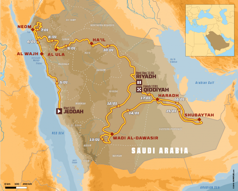 Dakar 2020 trasa